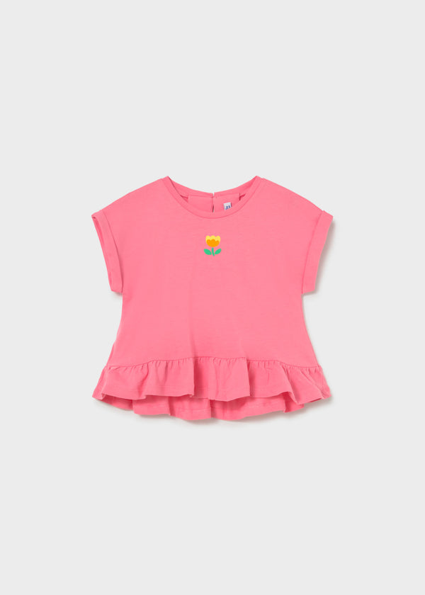 T-shirt coral de Mayoral para niña - Tienda Cristinita
