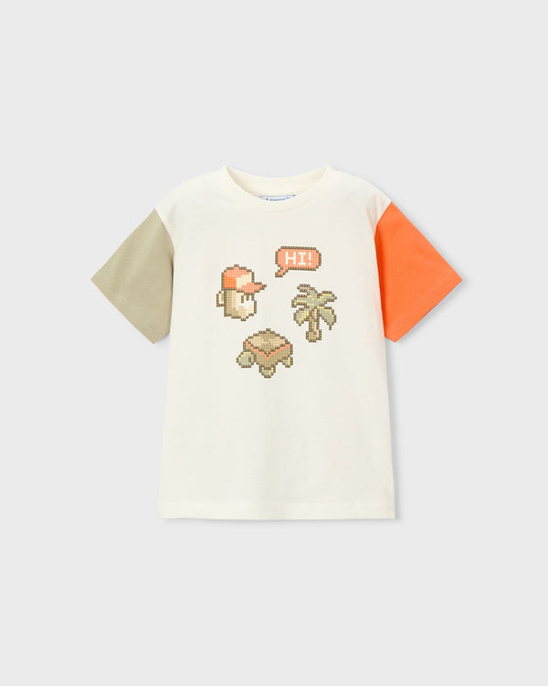 Camiseta crema de Mayoral - Moda infantil europea