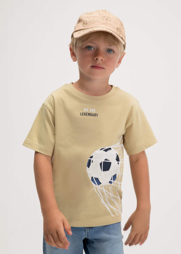 Camiseta Fútbol crema de Mayoral - Moda infantil europea