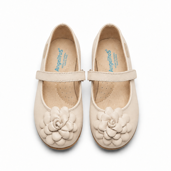 Balerina Trabilla Lazo Flor Beige