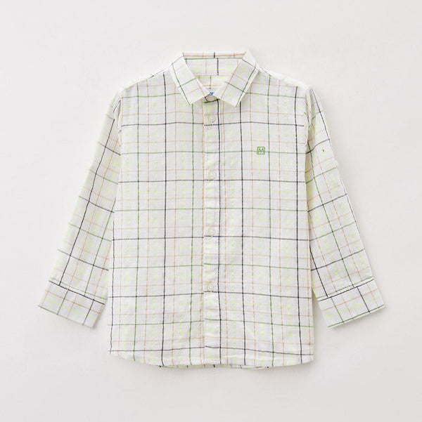 Camisa Rayas Verde de Mayoral - Moda infantil europea