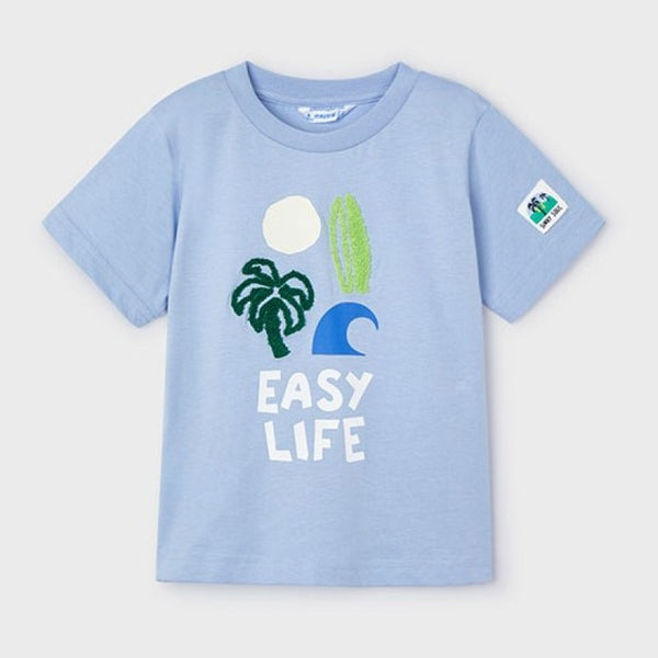 Camiseta Easy Life celeste de Mayoral - Moda infantil europea