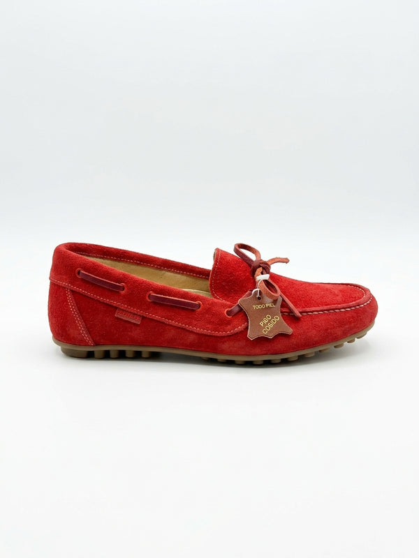 Mocasín Gamuza Rojo