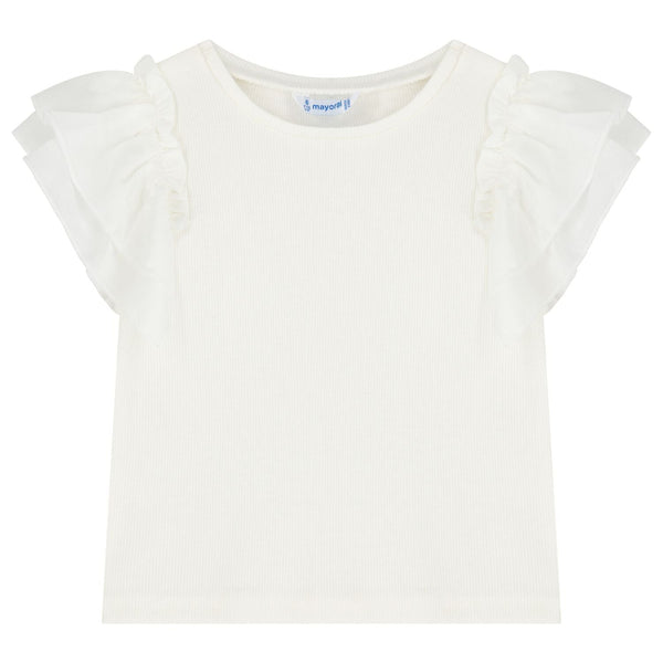 Blusa blanca de Mayoral para niña - Tienda Cristinita