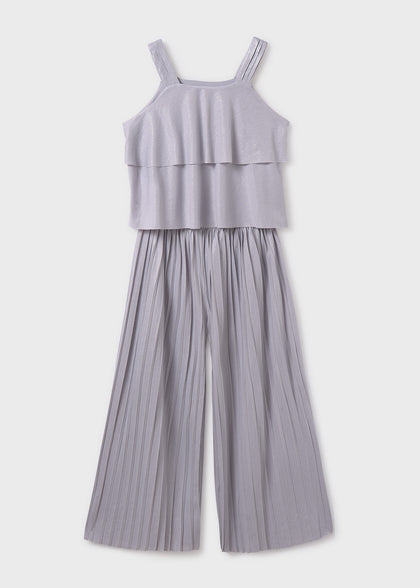 Conjunto Plata con Pantalón Plisado