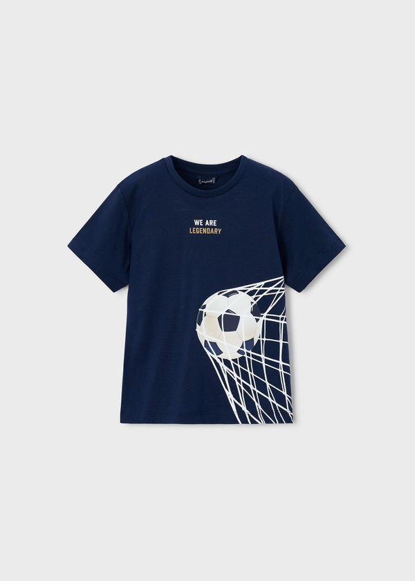 Camiseta Fútbol Azul de Mayoral - Moda infantil europea