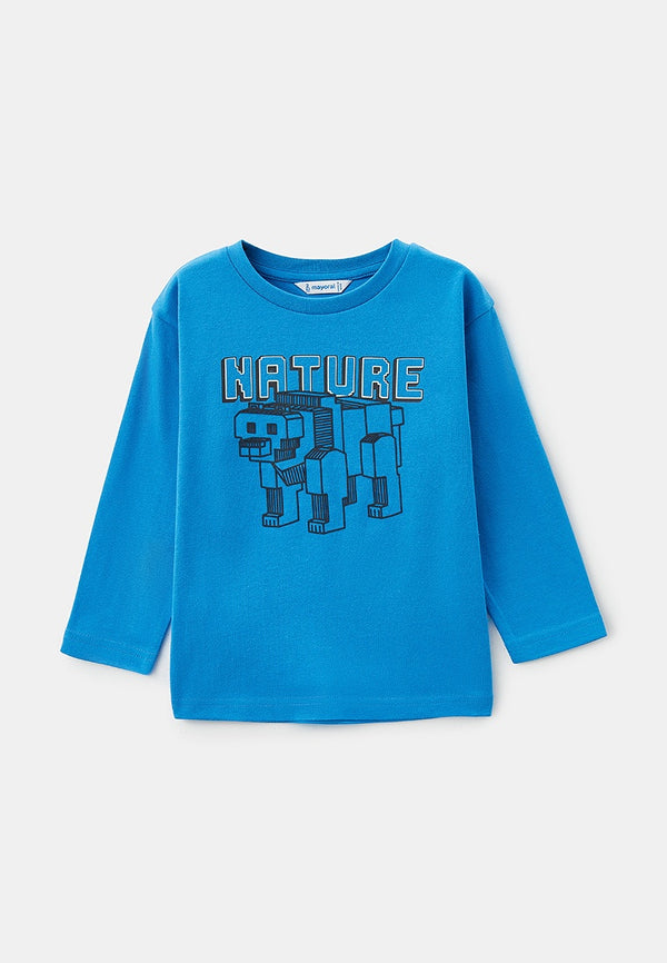 Camiseta NATURE Azulon de Mayoral - Moda infantil europea