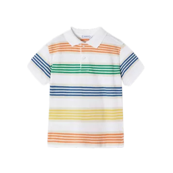 polo blanco rayas oferta