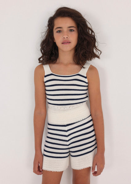 Conjunto tejido rayas de Mayoral - Moda infantil europea