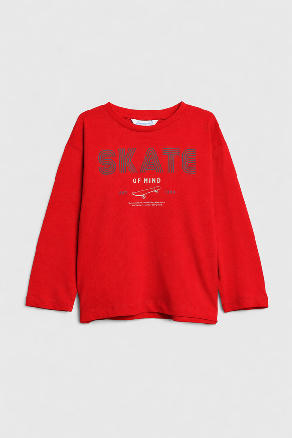 Camiseta Skate Of Mind Rojo de Mayoral - Moda infantil europea