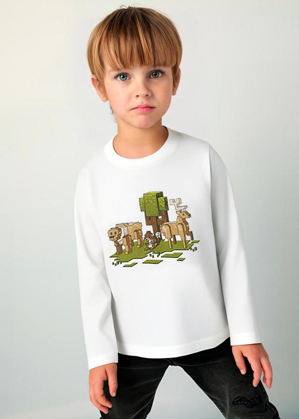 Camiseta manga larga Animalitos de Mayoral para niño